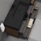 Floating Bathroom Vanity, Modern, Walnut, 48